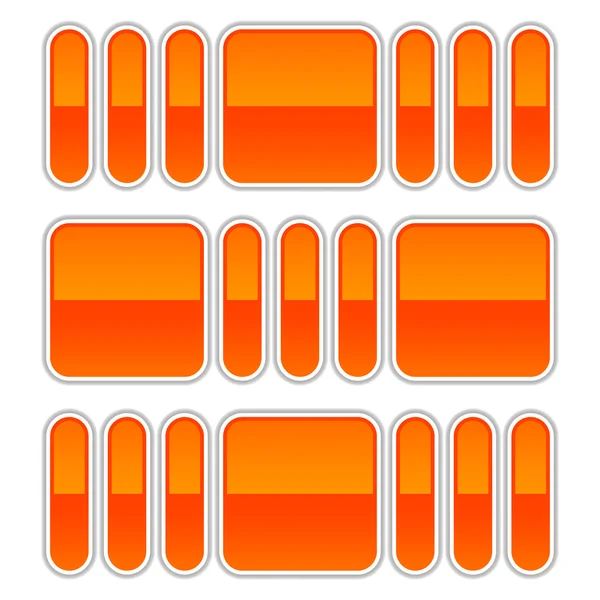 Oranje glossy abstracte ontwerpelement op wit — Stockvector