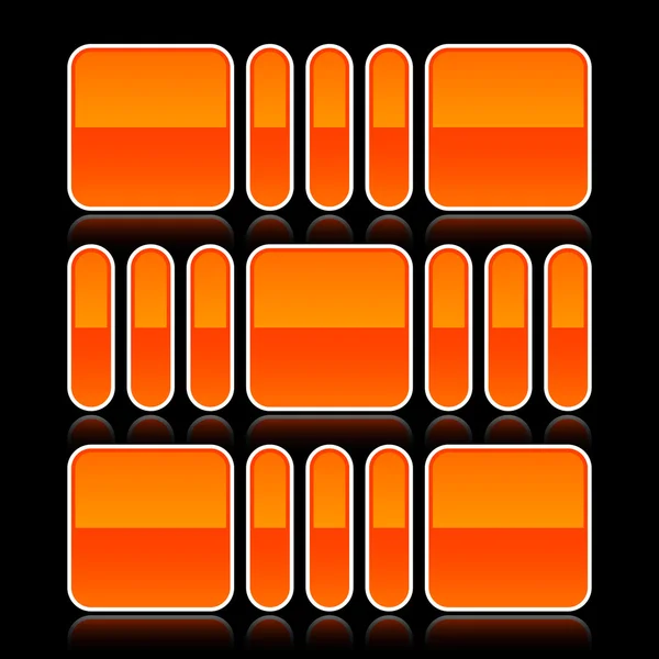 Elemento di design astratto lucido arancione su sfondo nero — Vettoriale Stock
