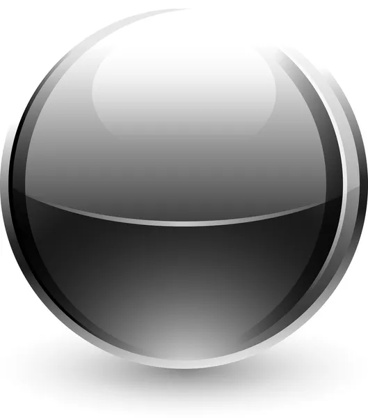 Bola de metal cromado con sombra de gota negra sobre fondo blanco. Esta ilustración vectorial guardado 10 eps — Vector de stock
