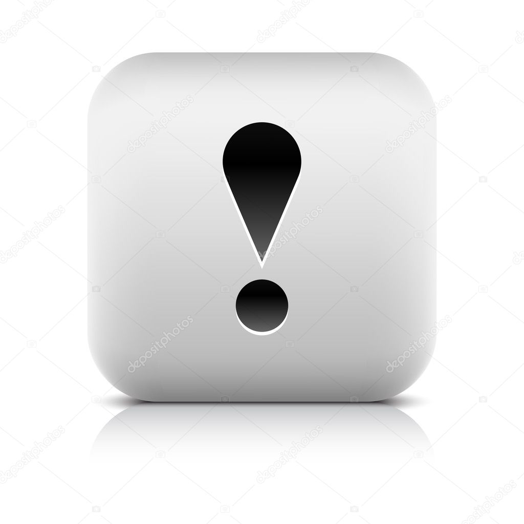 Exclamation mark sign web icon