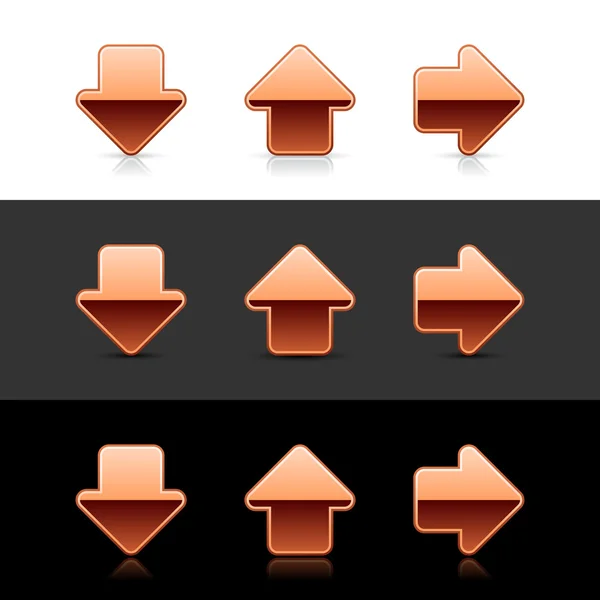 Cuprum flecha botón web 2.0 icono — Vector de stock
