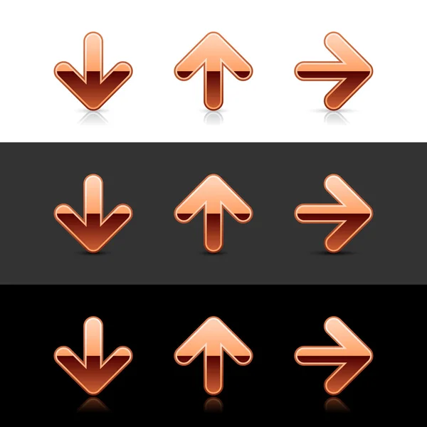 Cuprum arrow button web 2.0 icon — Stock Vector