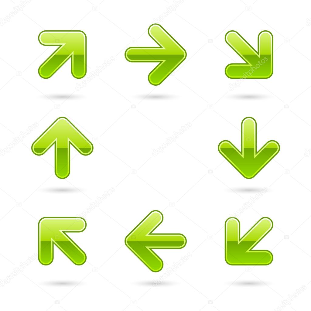 Glassy green arrow icon web 2.0 button