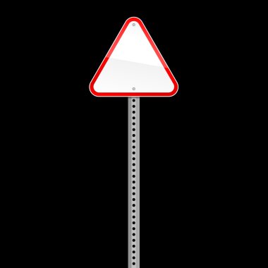 Kutup Siyah üçgen boş kırmızı yol işaretleri