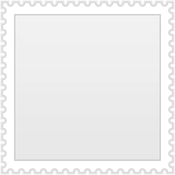 Carimbo postal em branco cinzento com sombra sobre um fundo branco —  Vetores de Stock