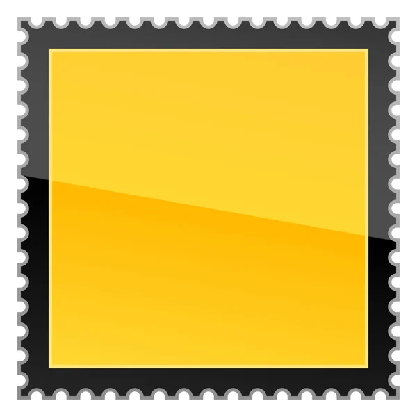 Opaco giallo pericolo avviso timbro postale vuoto su sfondo bianco — Vettoriale Stock