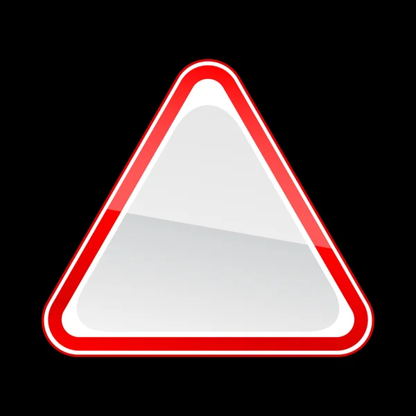 Rotes Warnschild auf schwarzem Hintergrund — Stockvektor