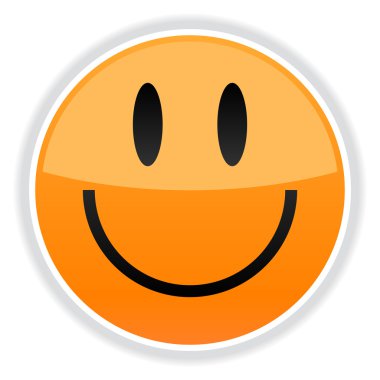 beyaz cam gibi turuncu gülen yüz