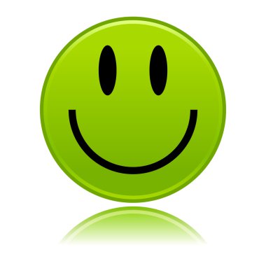 Yeşil gülen yüzleri beyaza keçeleşmiş