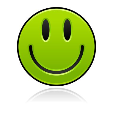 Beyaz yeşil keçeleşmiş gülen yüzler