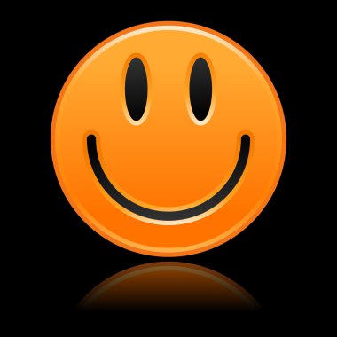 siyah turuncu keçeleşmiş gülen yüzler