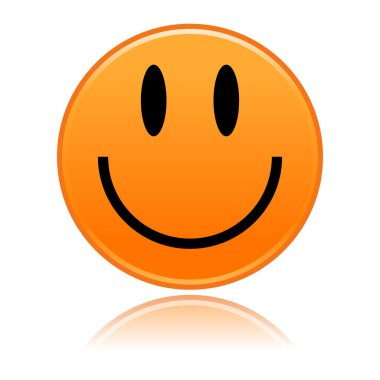 Beyaz turuncu keçeleşmiş gülen yüzler