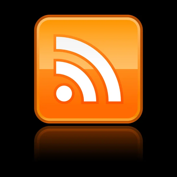 Brillant orange RSS — Image vectorielle