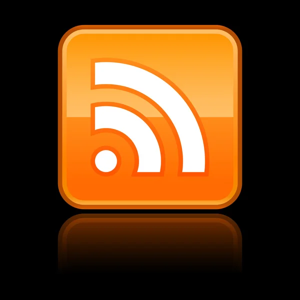 Brillant orange RSS — Image vectorielle