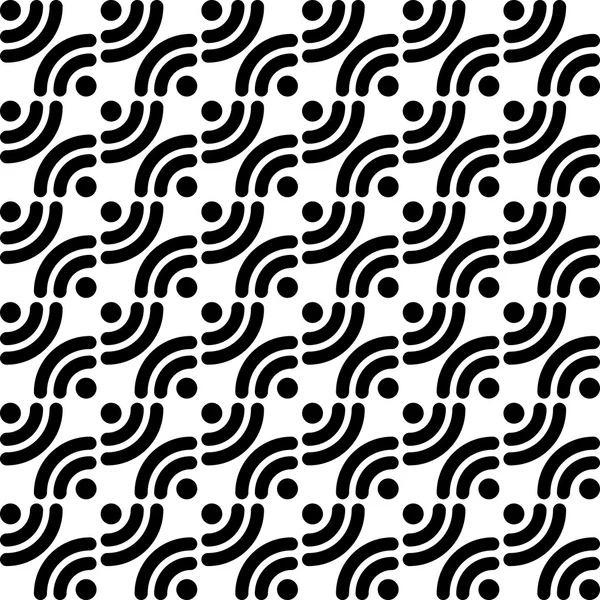 Vector simple patterns with rss black symbols on a white background — Stock Vector