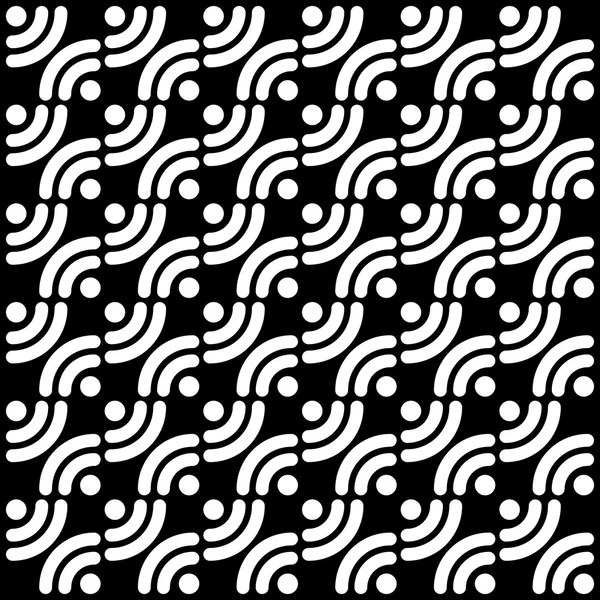 Vector simple patterns with white rss symbols on a black background — Stock Vector