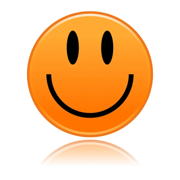 Arancione matted faccine sorridenti su bianco — Vettoriale Stock