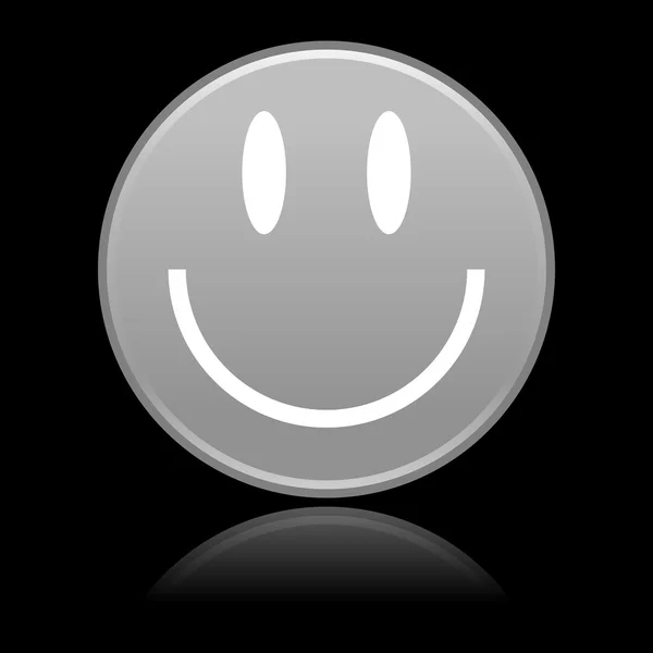 Grigio opaco faccine sorridenti sul nero — Vettoriale Stock