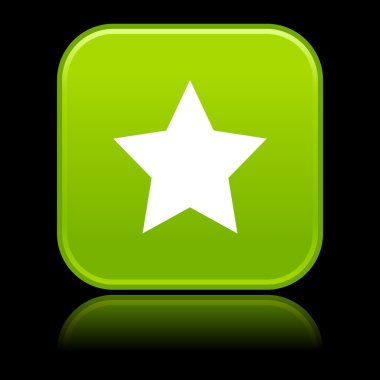 yeşil yuvarlak kare düğmeleri siyah yıldız sembolü ile keçeleşmiş