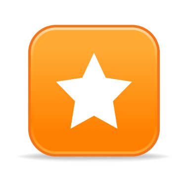 Beyaz gölge ile yıldız sembolü keçeleşmiş turuncu kare tuşuna