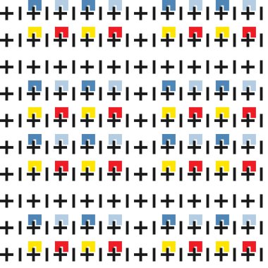 Seamless geometric abstract pattern in suprematism art style clipart