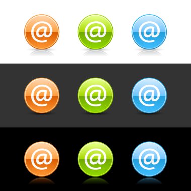 parlak web işareti ile 2.0 düğmeleri renkli.