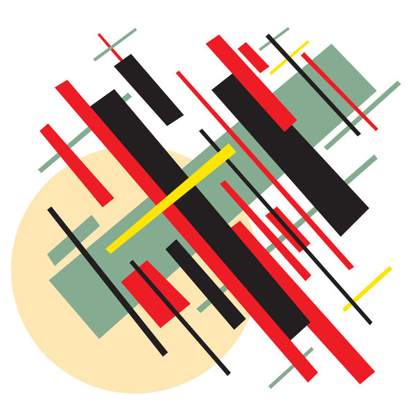 Soviet abstract painting background in style socialist avant-garde art.