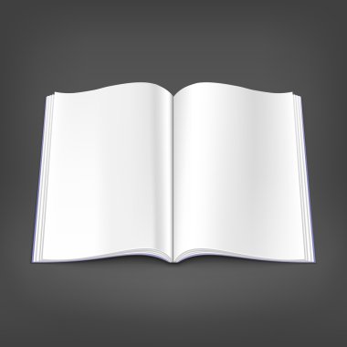 beyaz boş dergi yayılır açıldı