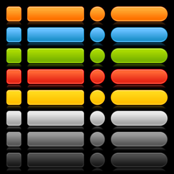 Пустые кнопки навигационная панель для веб 2.0 веб-сайта
