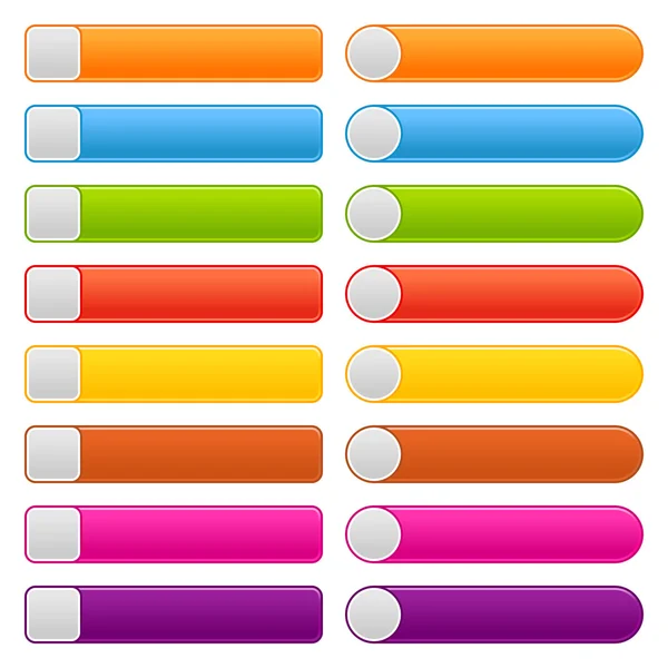 16 blank web 2.0 button navigation panel — Stock Vector