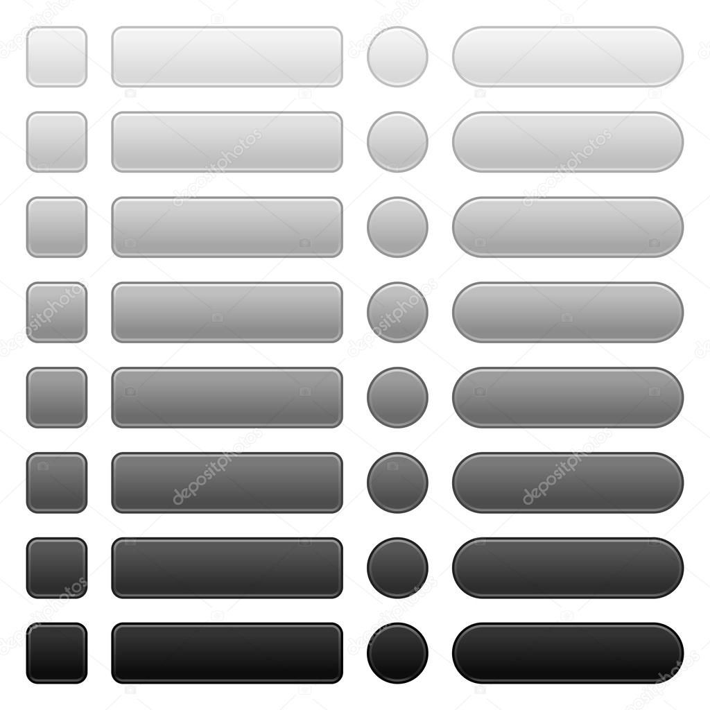16 blank web 2.0 button navigation panel.