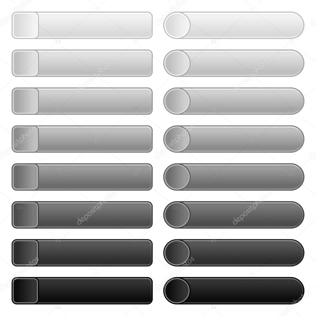 16 blank web 2.0 button navigation panel.