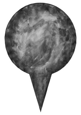 siyah suluboya boş harita pin