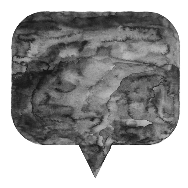 Acuarela negra pin mapa en blanco — Foto de Stock