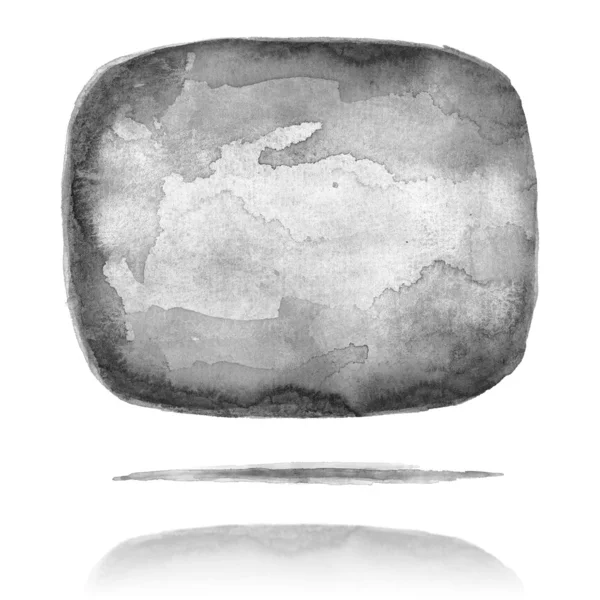Bolha de fala de aquarela em branco em escala de cinza — Fotografia de Stock