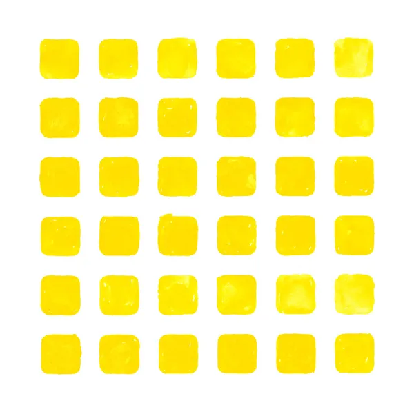 Gelbe Farbe Aquarell blank abgerundetes Quadrat — Stockfoto