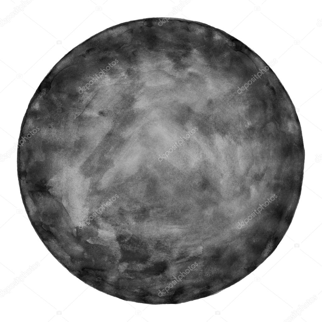 Blank watercolor round shape.