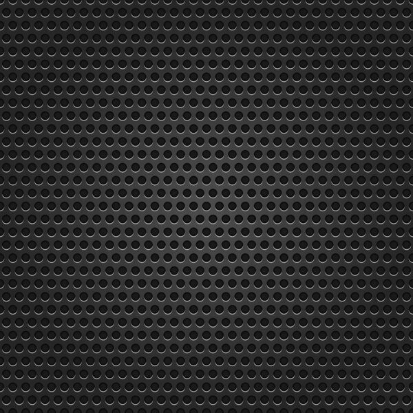 Seamless texture black metal surface dotted perforated background.