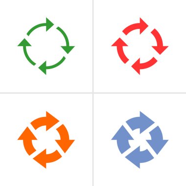 4 ok yenileme, yeniden yükle, rotasyon, döngü, kayıt kümesi