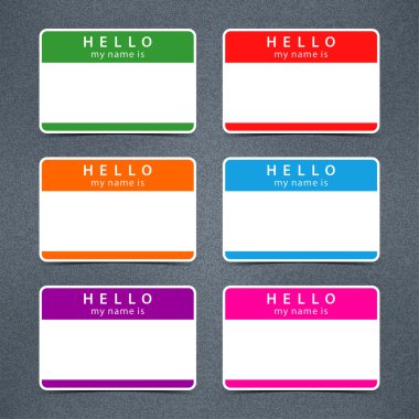 boş rozet ad etiketi Merhaba benim adım olduğunu