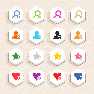 16 ek işareti Icon set