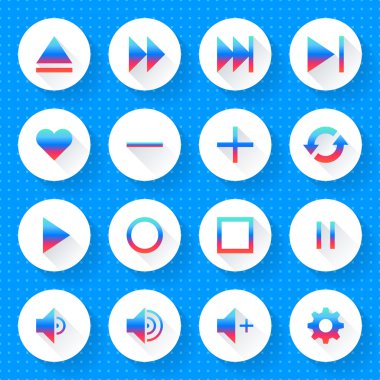 16 Medya Icon set