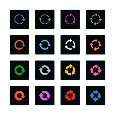 Arrow refresh icon reload sign set clipart
