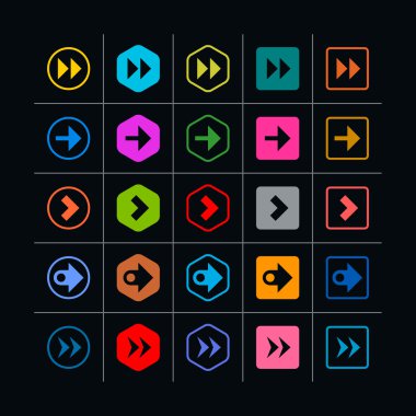 25 ok işareti Icon set.