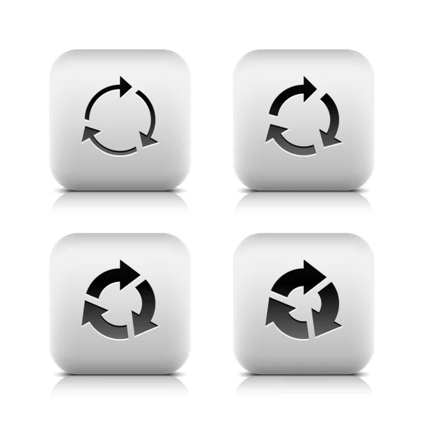 4 pictogram met pijl teken — Stockvector