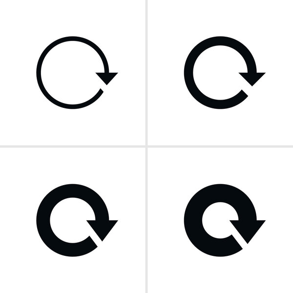 4 arrow efresh reload rotation loop sign set