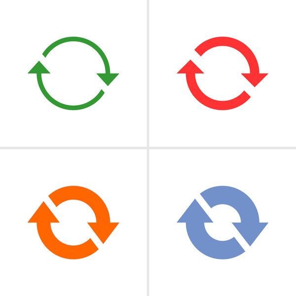 4 arrow  refresh, reload, rotation, loop, sign set