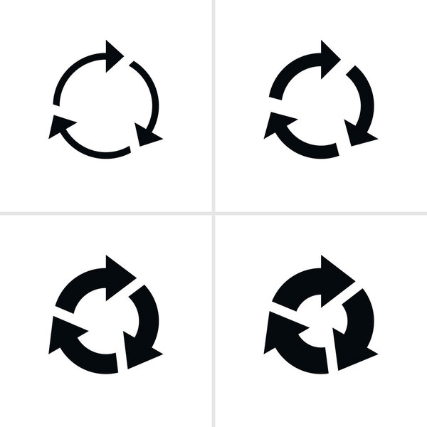 4 arrow efresh reload rotation loop sign set