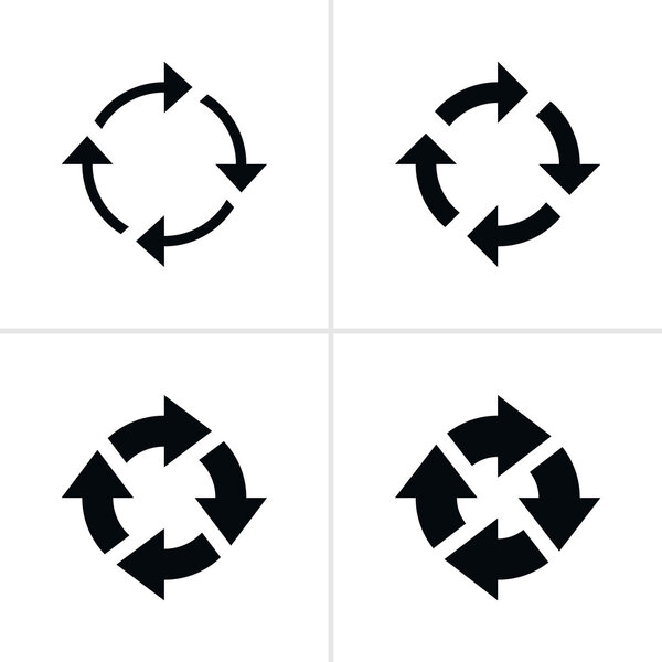 4 arrow efresh reload rotation loop sign set