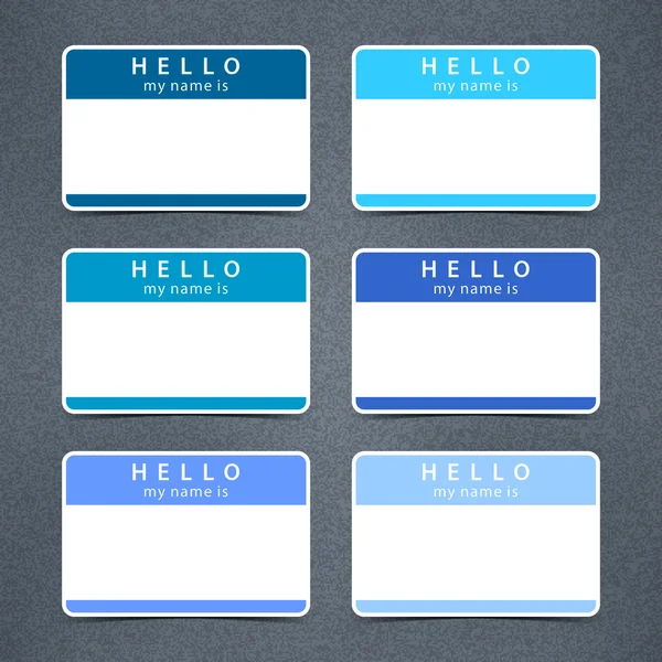 Insignia nombre etiqueta HELLO mi nombre es — Vector de stock